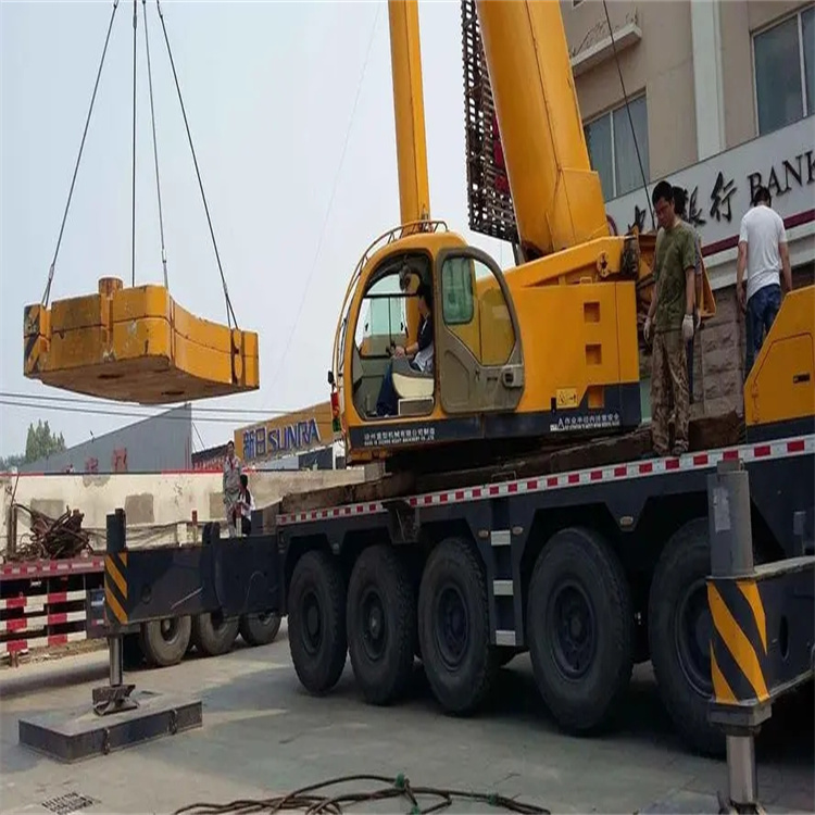 舟山当地吊车出租|机器吊装|75吨|工厂搬迁服务